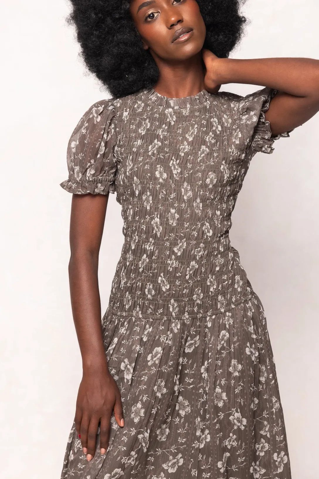 Jennifer Dress in Olive Blossom sold by Ivy City Co product image thumbnail 2