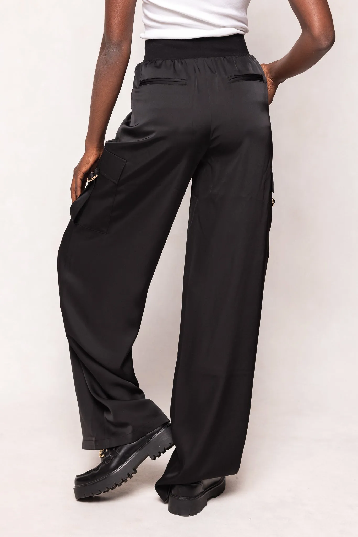 Shay Satin Pants in Black sold by Ivy City Co product image thumbnail 3