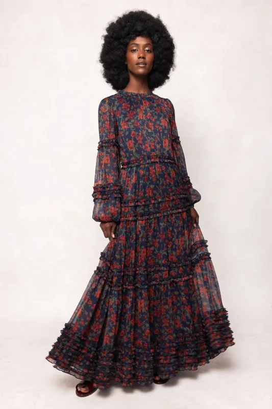 Geneva Dress in Scarlet Bloom sold by Ivy City Co