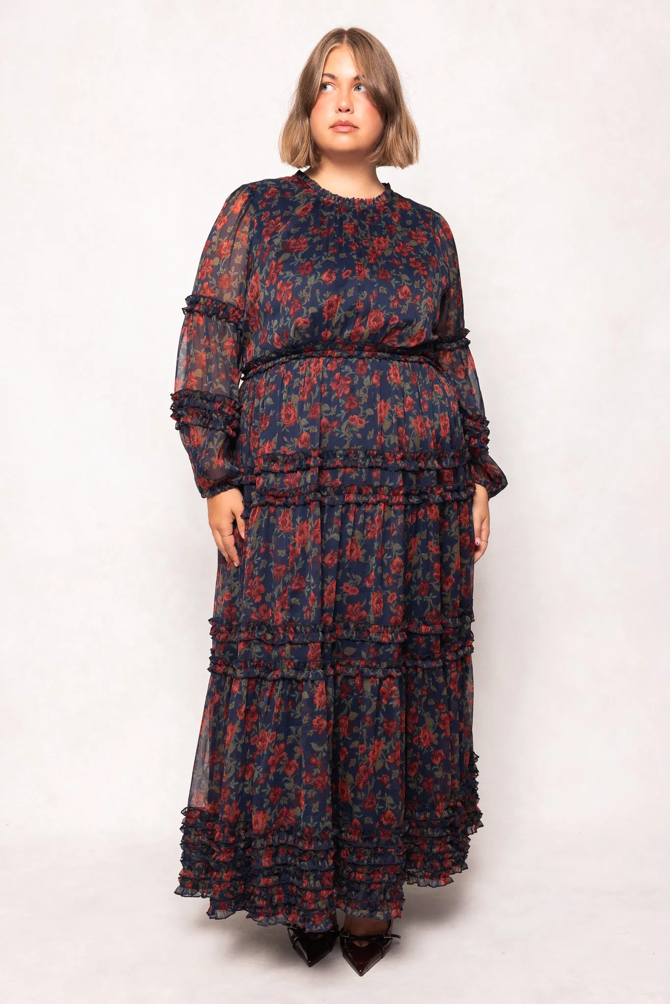 Geneva Dress in Scarlet Bloom sold by Ivy City Co product image thumbnail 4
