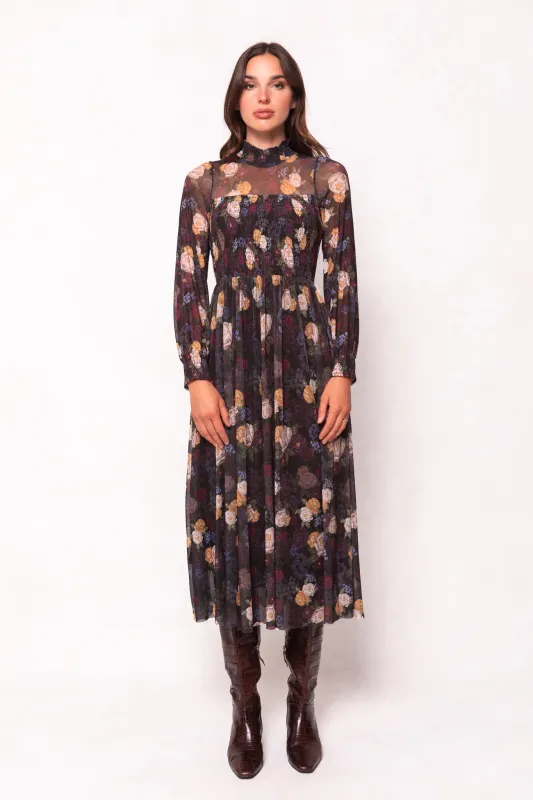 Marla Dress in Winter Floral sold by Ivy City Co