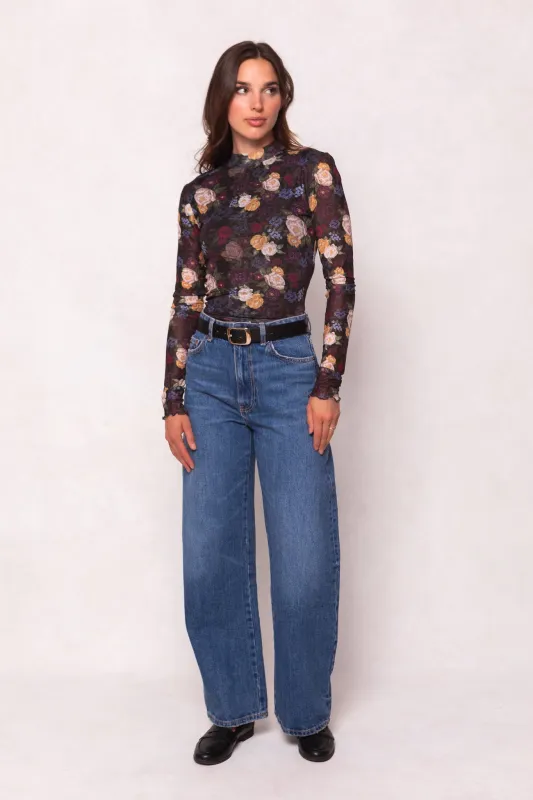 Ava Long Sleeve Top in Winter Floral sold by Ivy City Co
