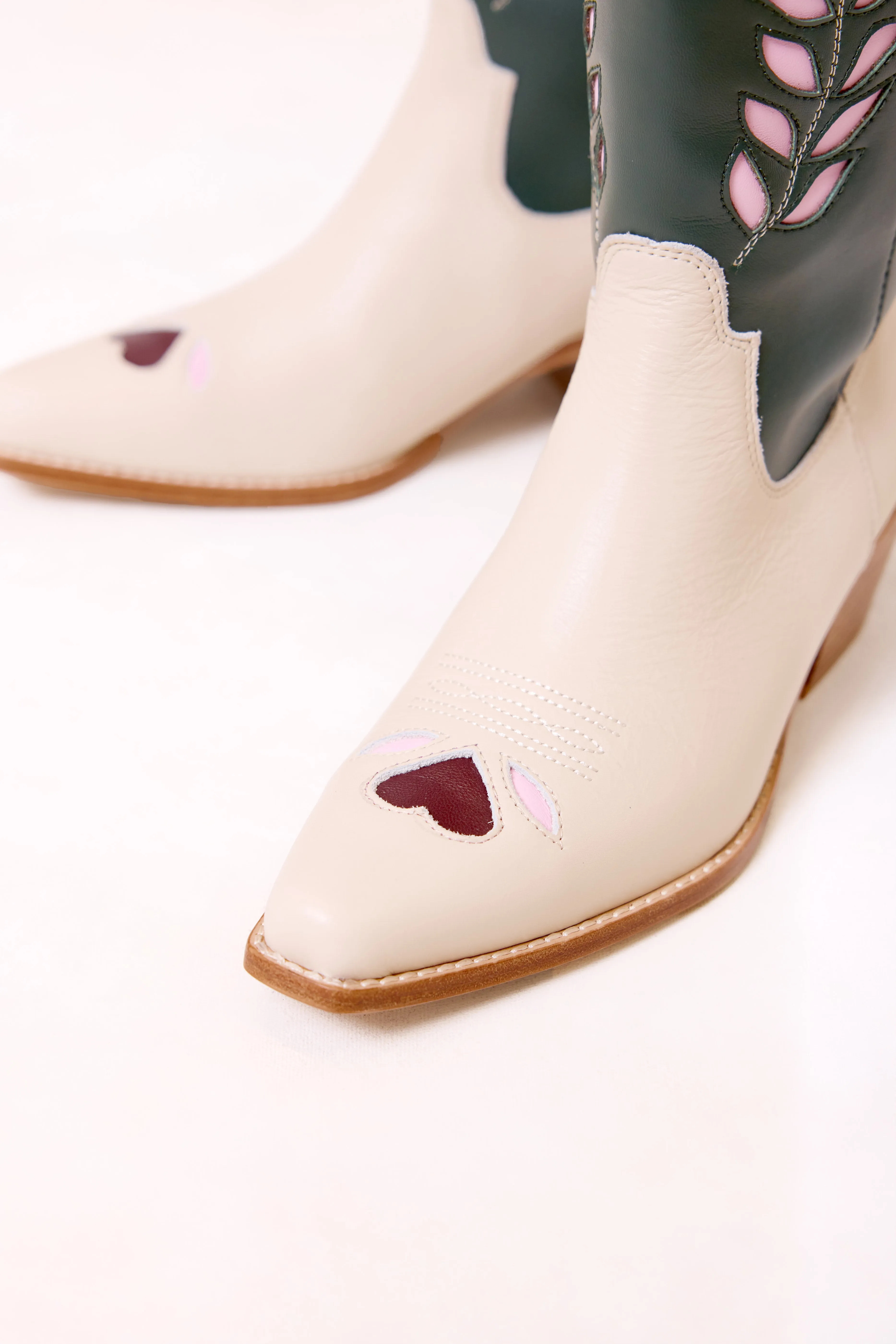 Dakota Boot in Green & Cream sold by Ivy City Co product image thumbnail 3