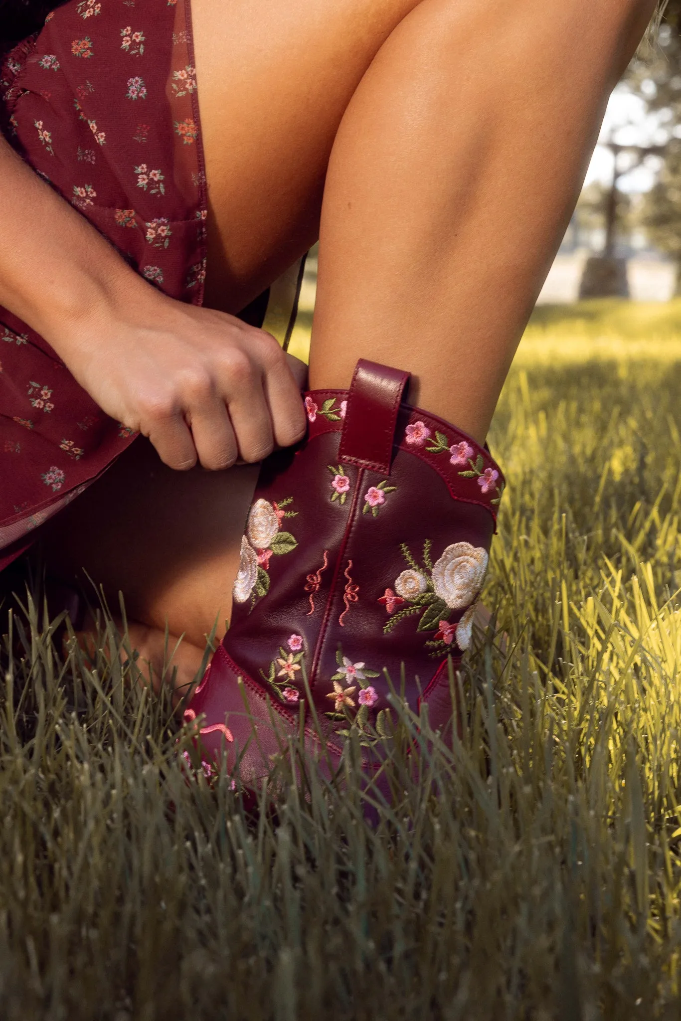Sierra Bootie in Red sold by Ivy City Co