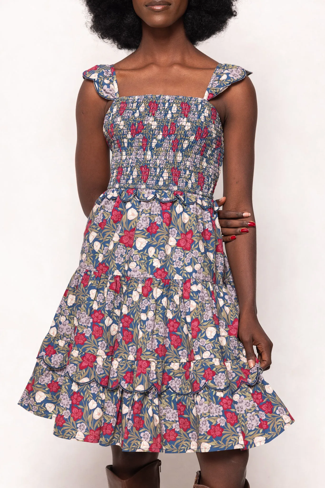 Blossom Dress in Navy Meadow sold by Ivy City Co product image thumbnail 4