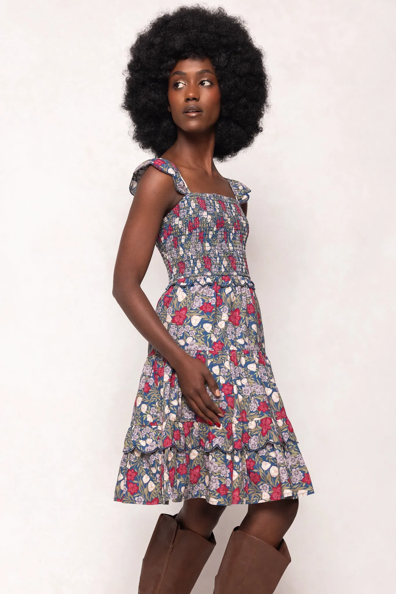 Blossom Dress in Navy Meadow sold by Ivy City Co product image thumbnail 3