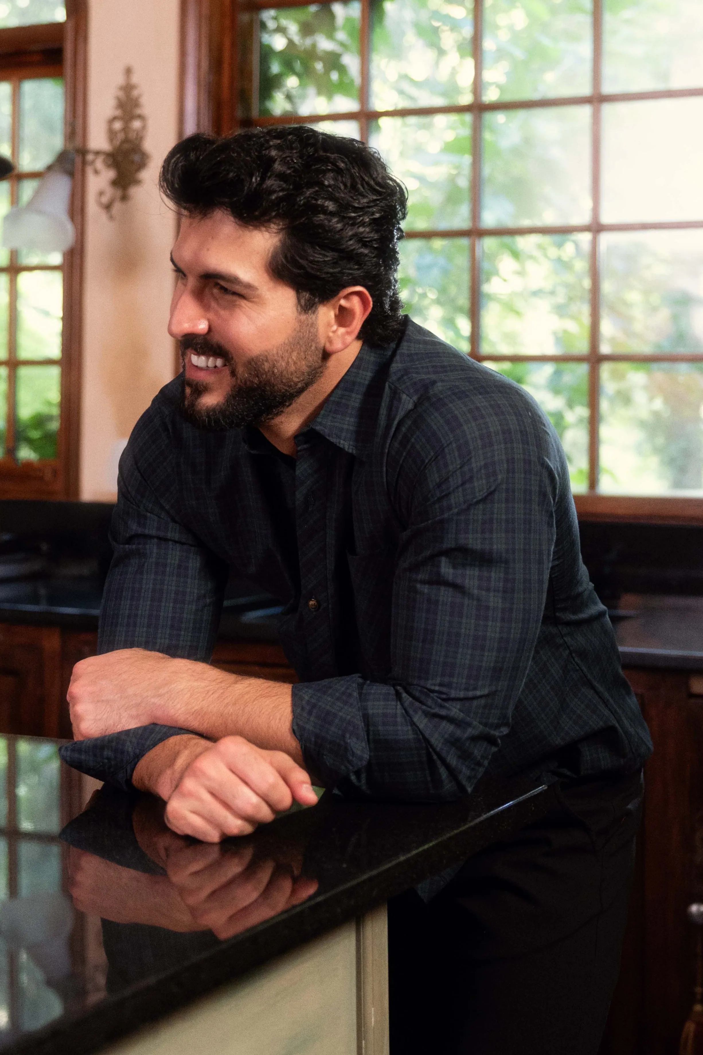 Mens John Shirt in Twilight Pine Plaid sold by Ivy City Co