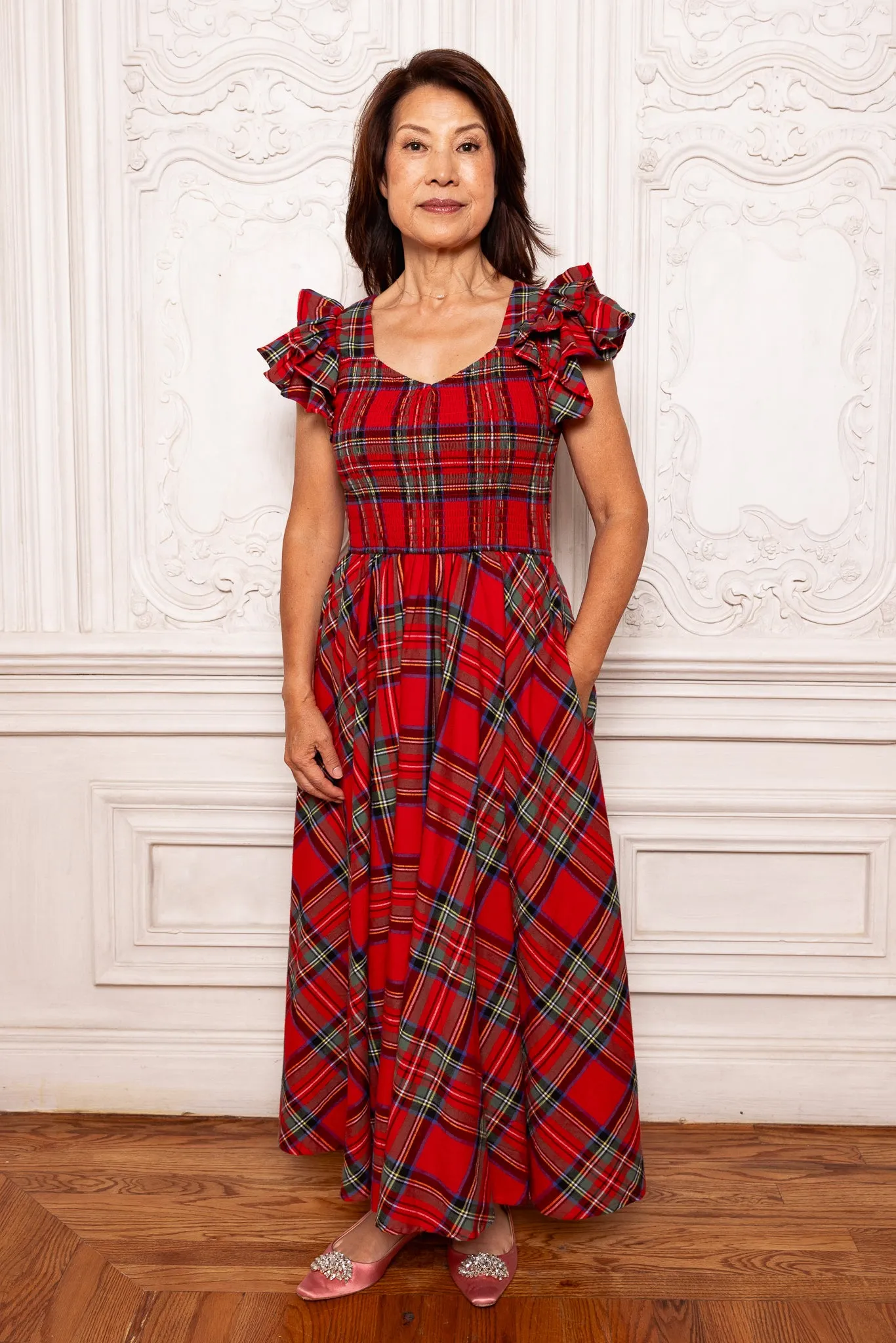 Hattie Dress in Holiday Plaid sold by Ivy City Co product image thumbnail 4