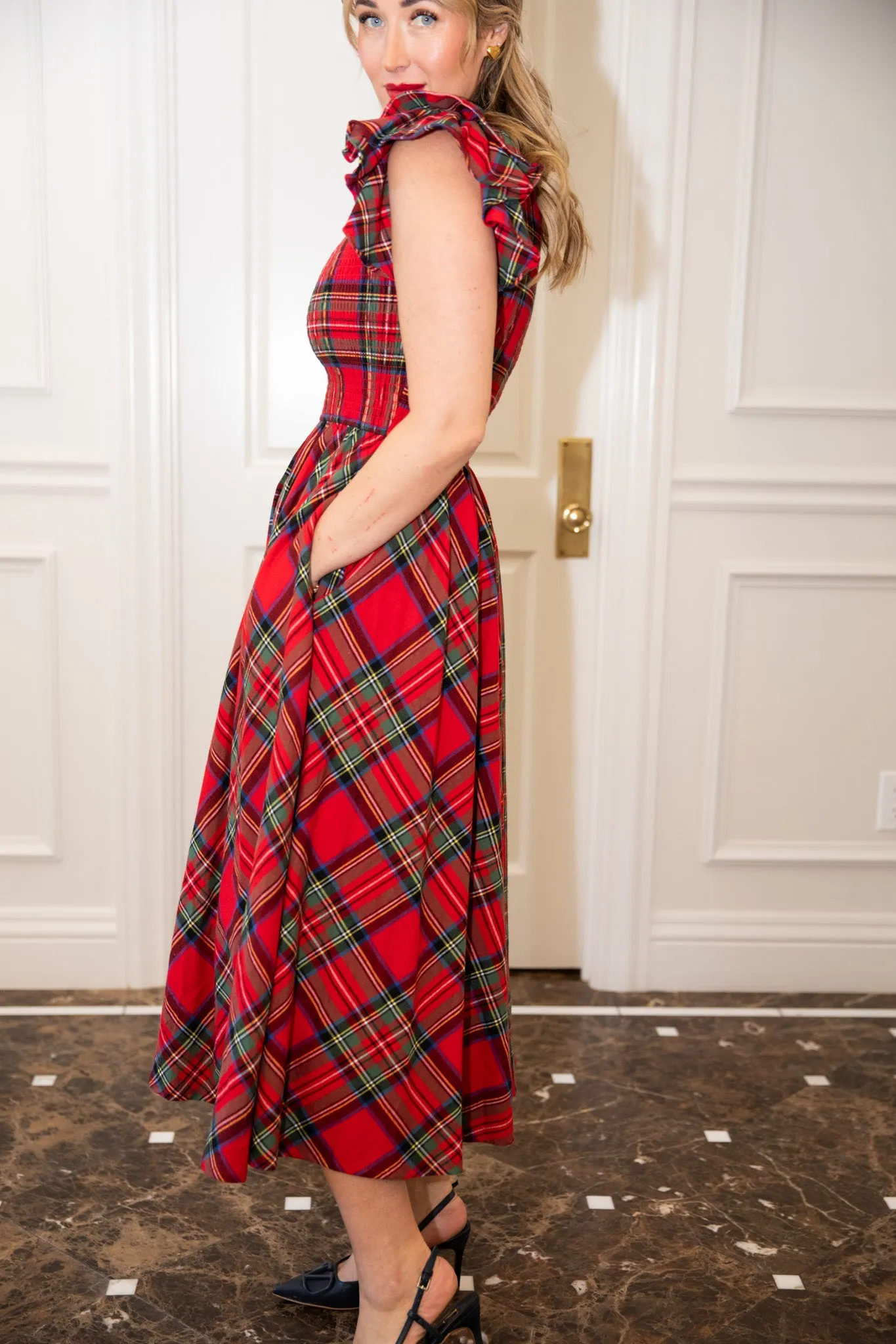 Hattie Dress in Holiday Plaid sold by Ivy City Co product image thumbnail 3