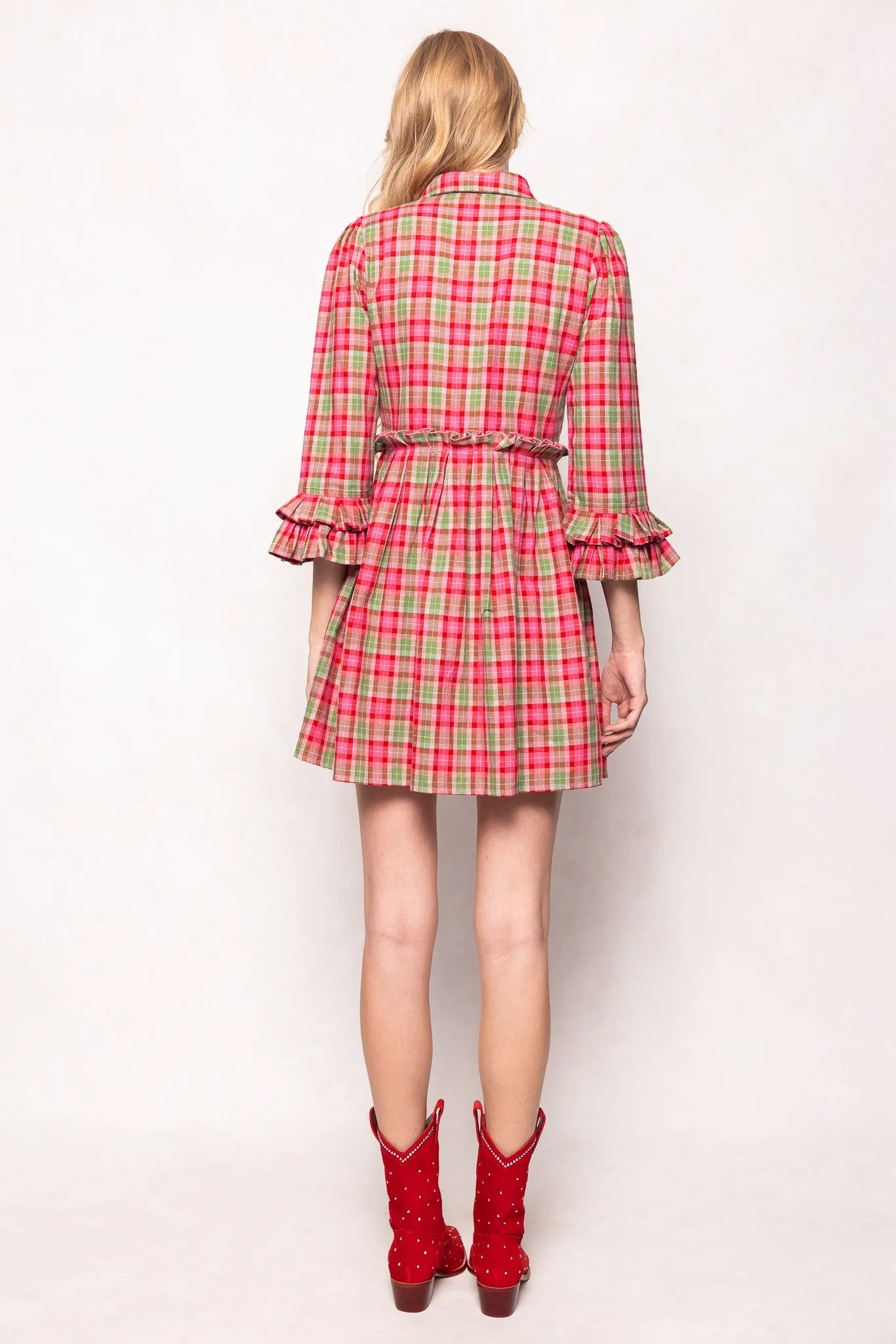 Bowie Dress in Rosewood Tartan sold by Ivy City Co product image thumbnail 5