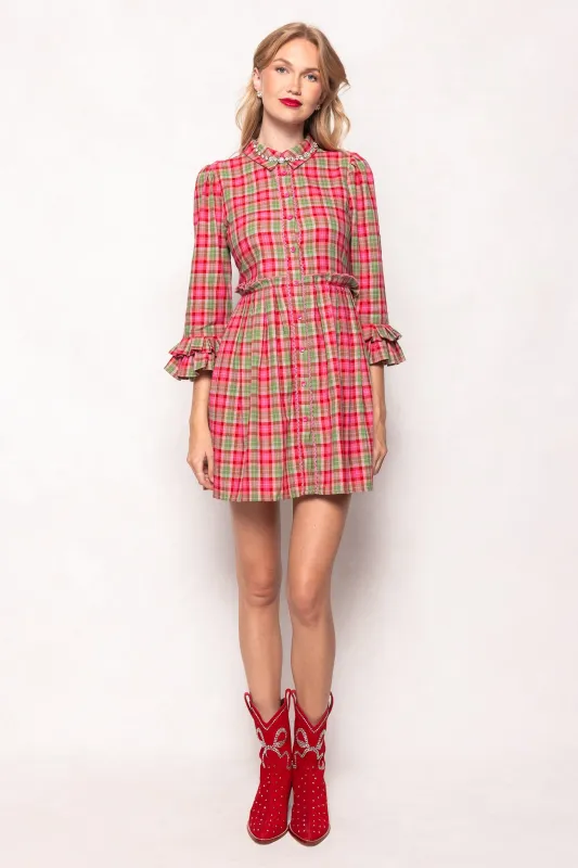 Bowie Dress in Rosewood Tartan sold by Ivy City Co