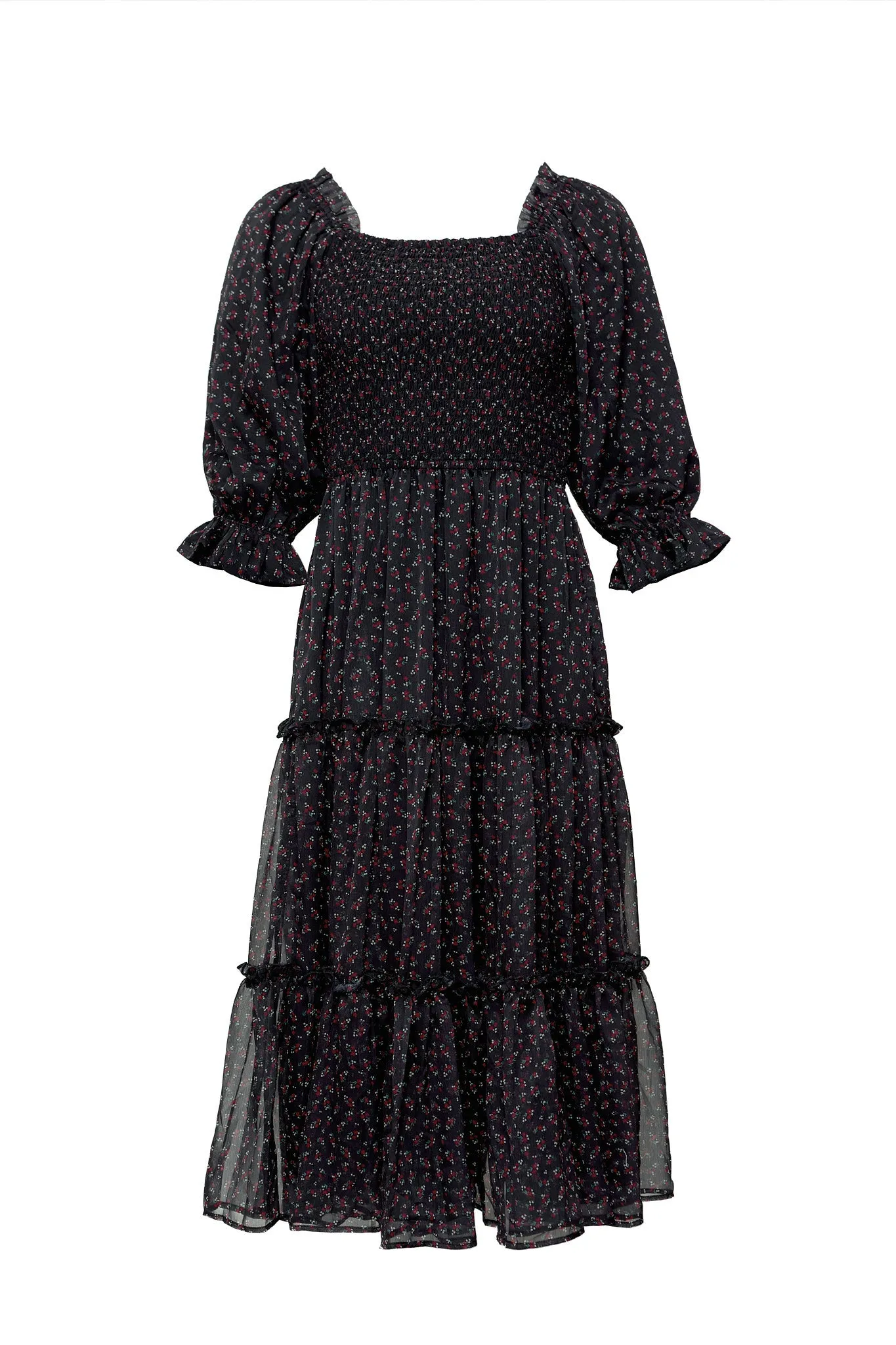 Madeline Dress in Black Ditsy Floral sold by Ivy City Co product image thumbnail 5