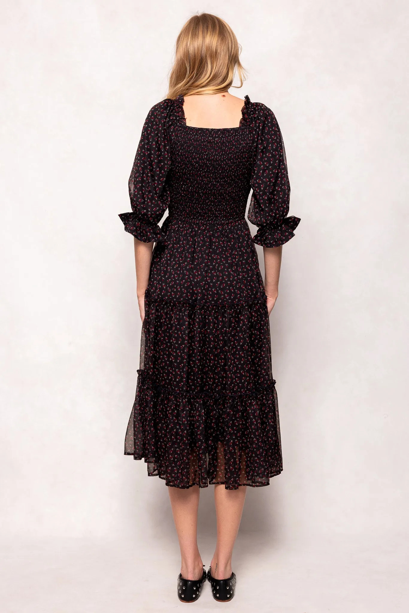 Madeline Dress in Black Ditsy Floral sold by Ivy City Co product image thumbnail 4