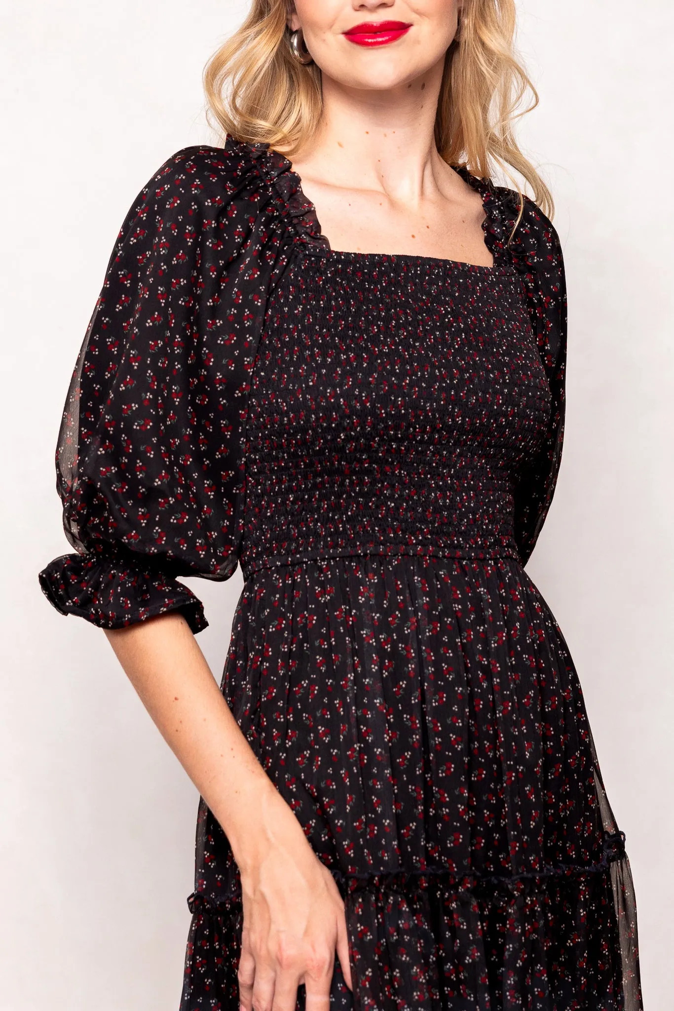 Madeline Dress in Black Ditsy Floral sold by Ivy City Co product image thumbnail 2