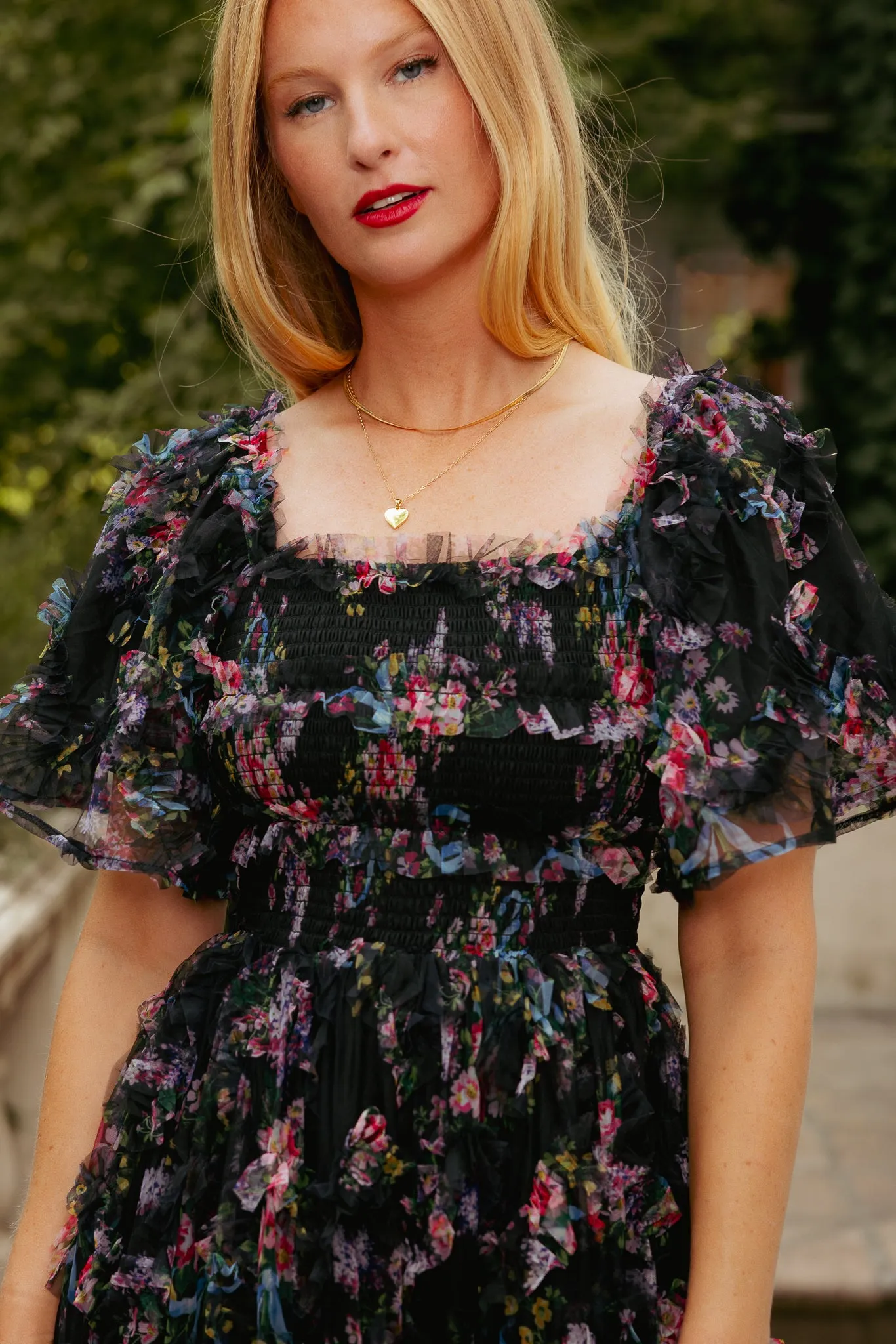 Florentina Dress in Obsidian Garden sold by Ivy City Co product image thumbnail 2