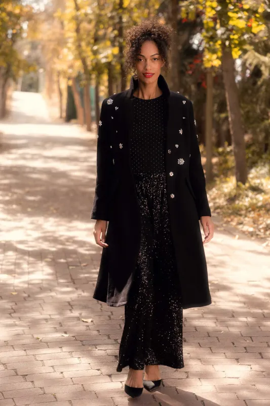 Jacqueline Coat in Black sold by Ivy City Co
