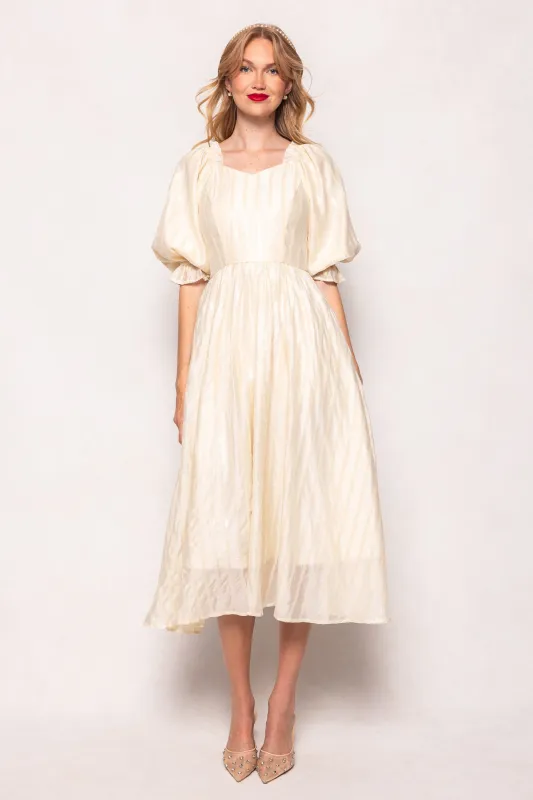 Tindra Dress in Cream Sequin sold by Ivy City Co