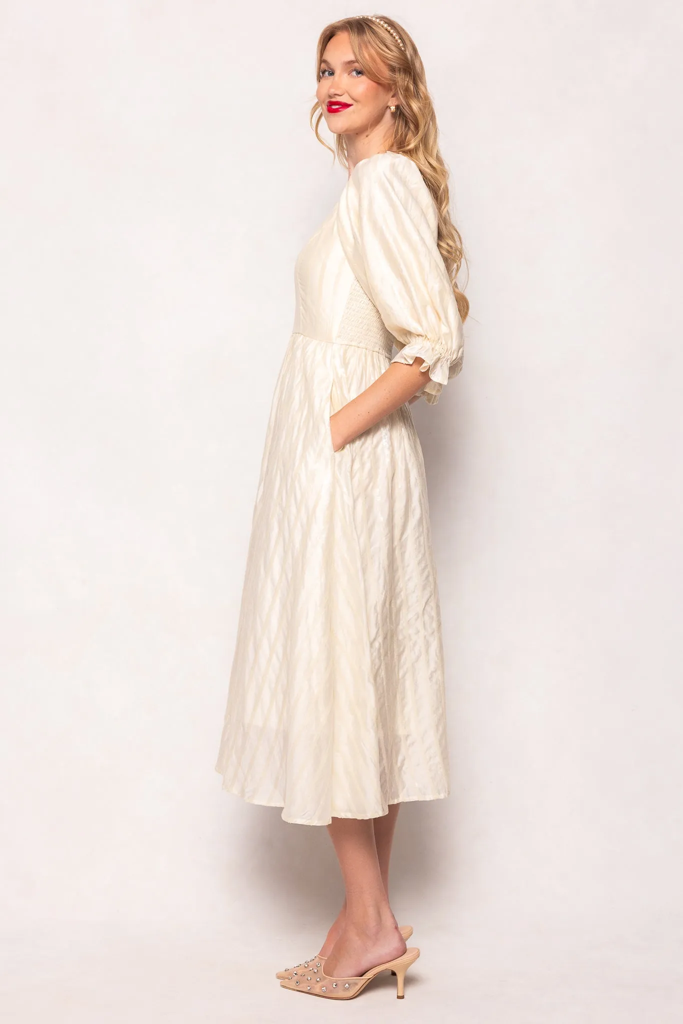 Tindra Dress in Cream Sequin sold by Ivy City Co product image thumbnail 4