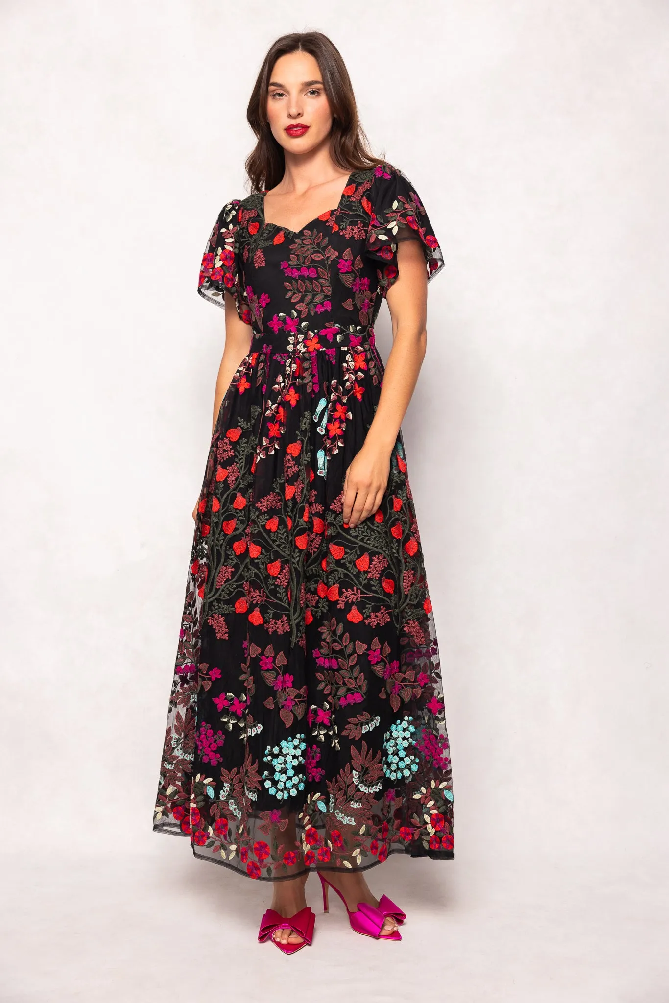 Flora Dress in Moonlit Blossom sold by Ivy City Co