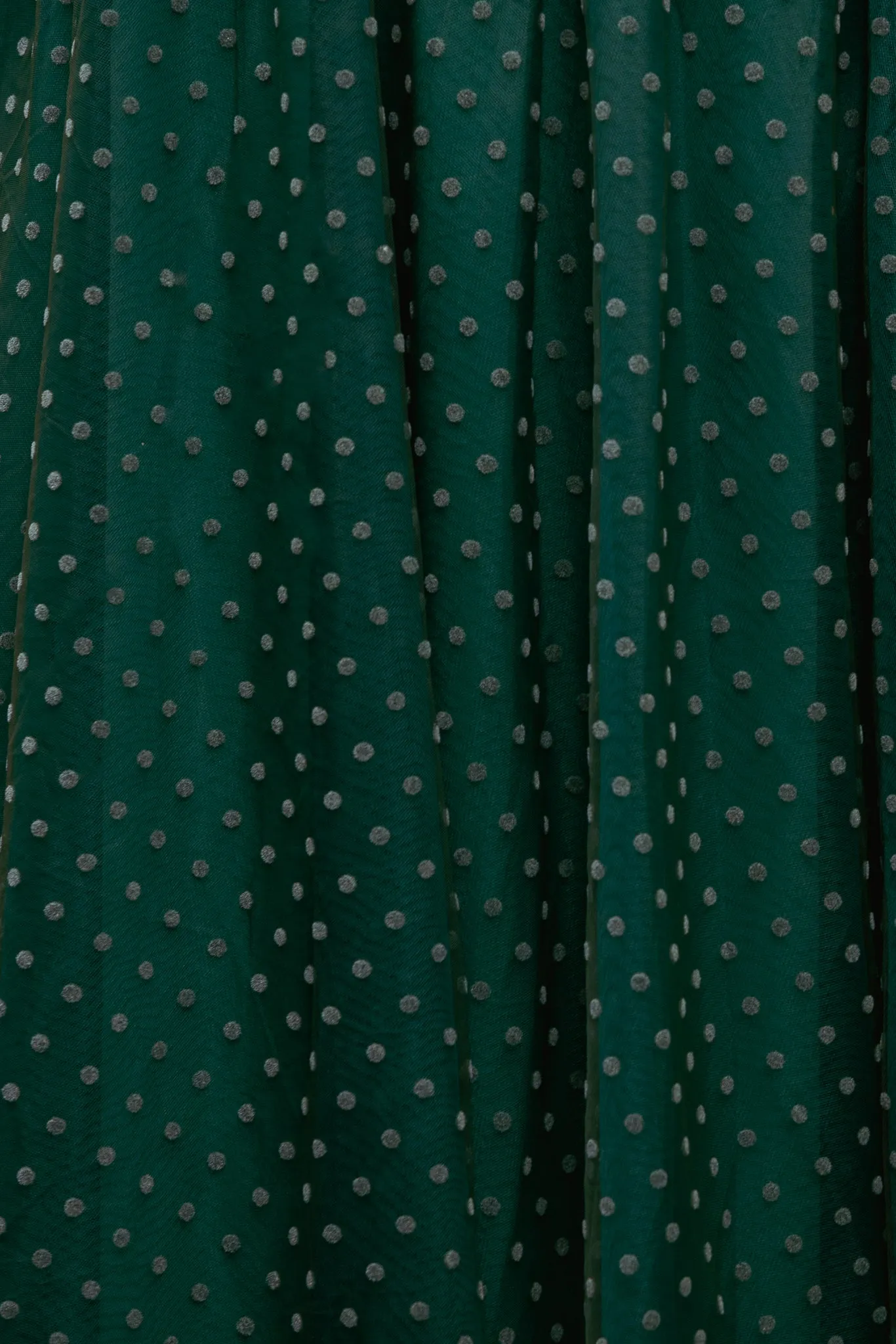 Hattie Dress in Green Flocked Dot Tulle sold by Ivy City Co product image thumbnail 3