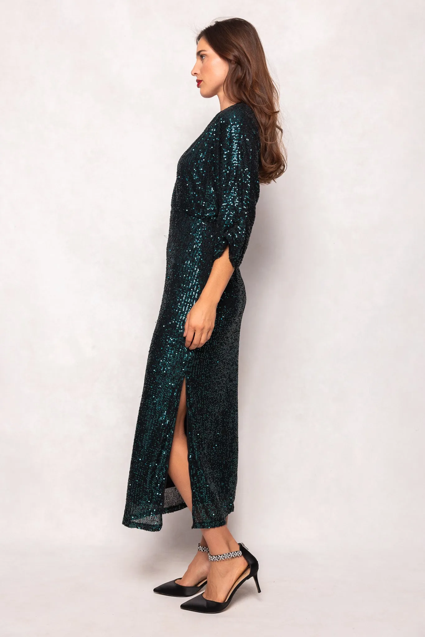 Orion Dress in Green Sequin sold by Ivy City Co product image thumbnail 5