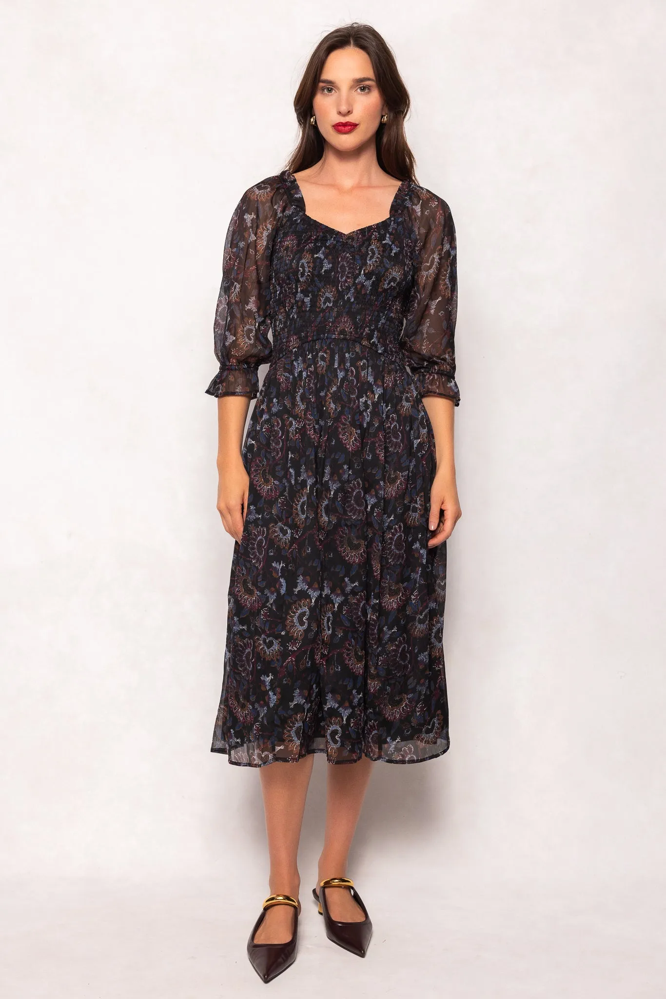 Maddison Dress in Enchanted Floral sold by Ivy City Co