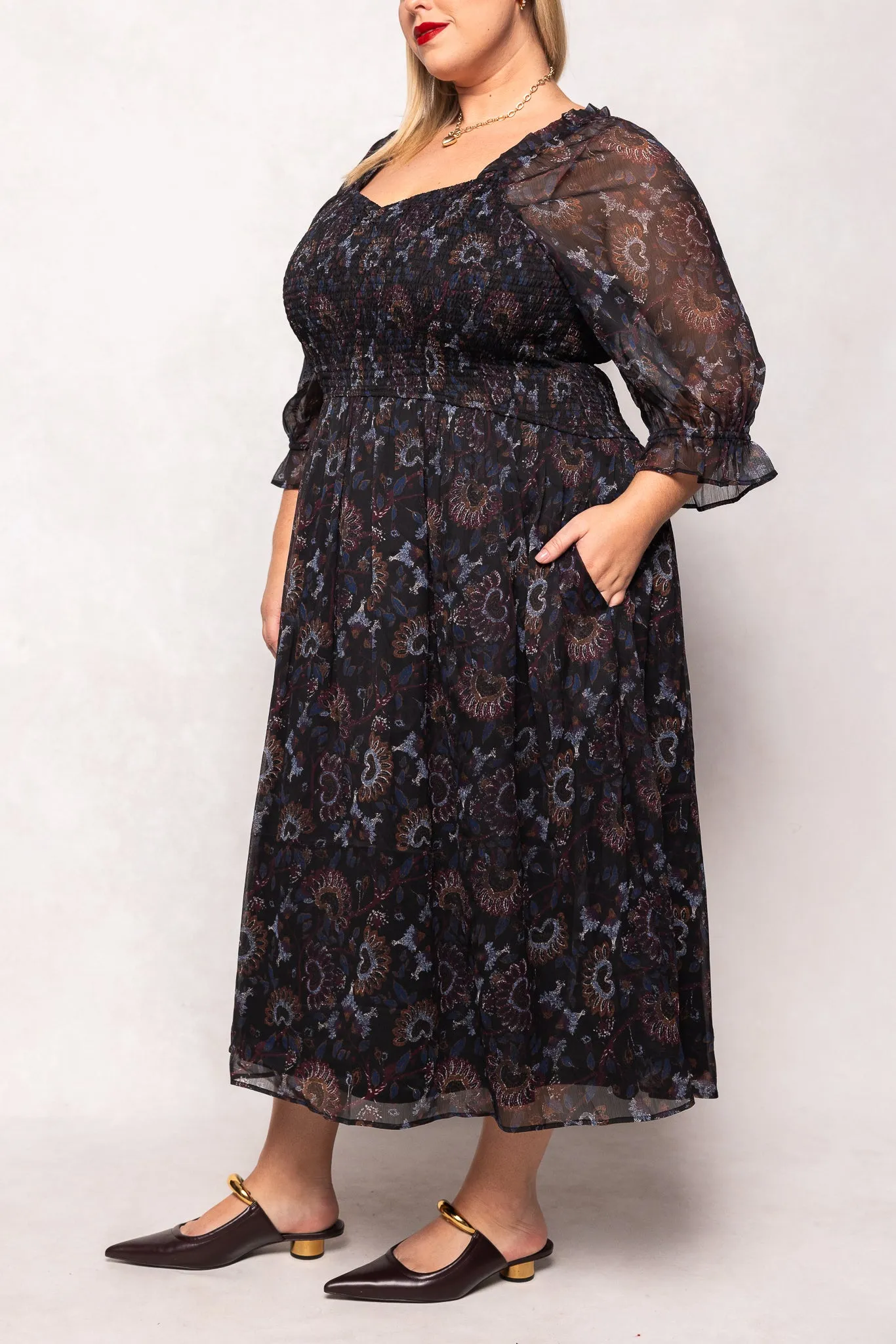 Maddison Dress in Enchanted Floral sold by Ivy City Co product image thumbnail 5