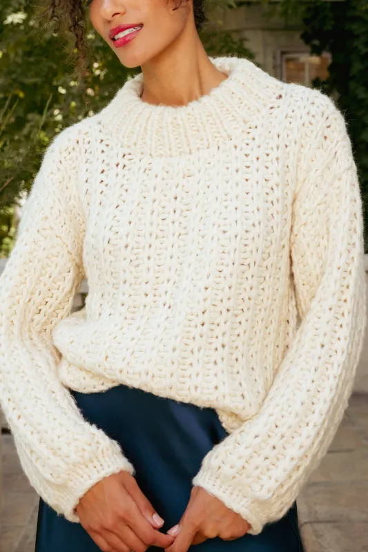 Julia Sweater in Cream sold by Ivy City Co