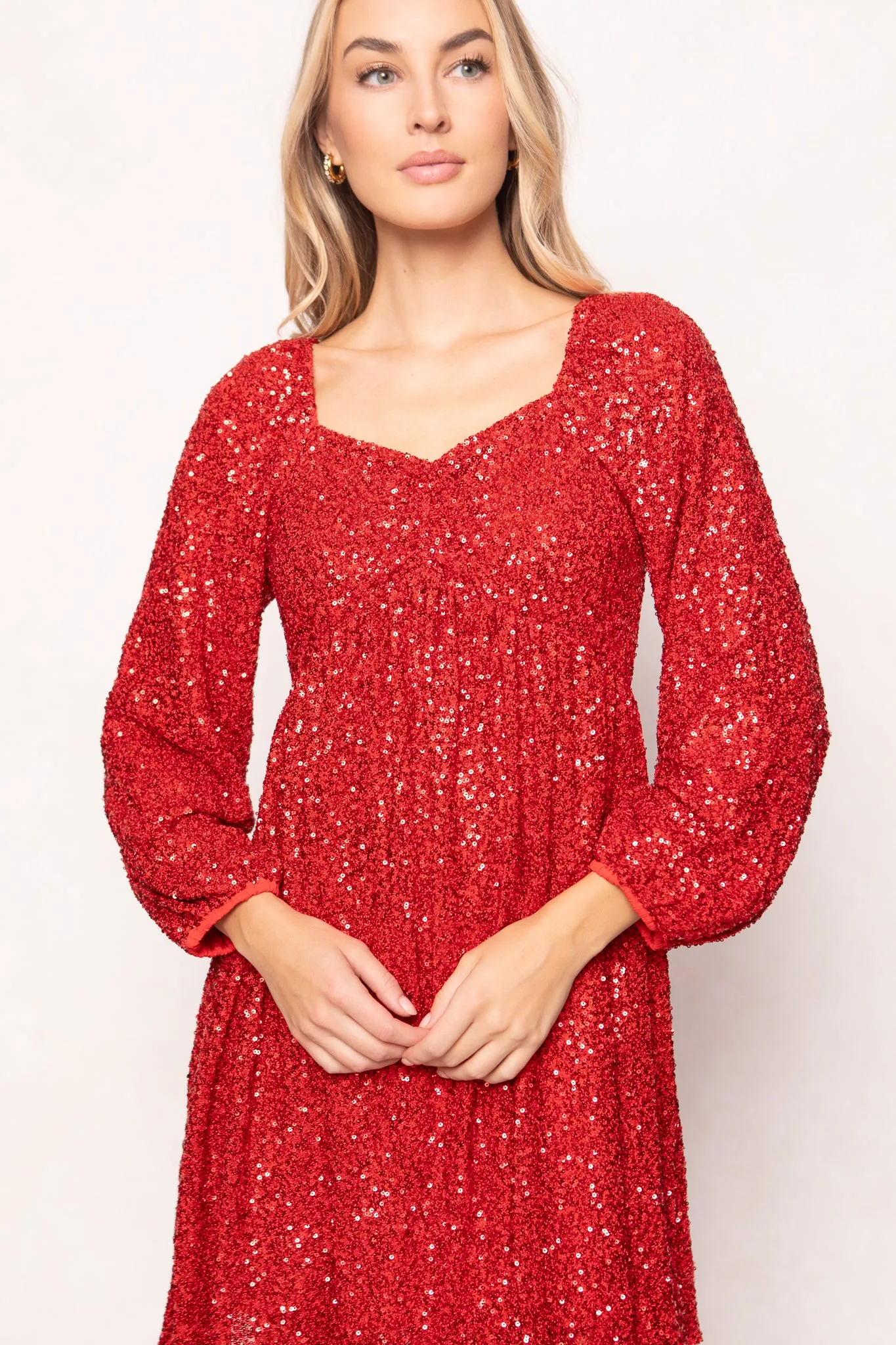 Jewel Dress in Red Sequin sold by Ivy City Co product image thumbnail 2