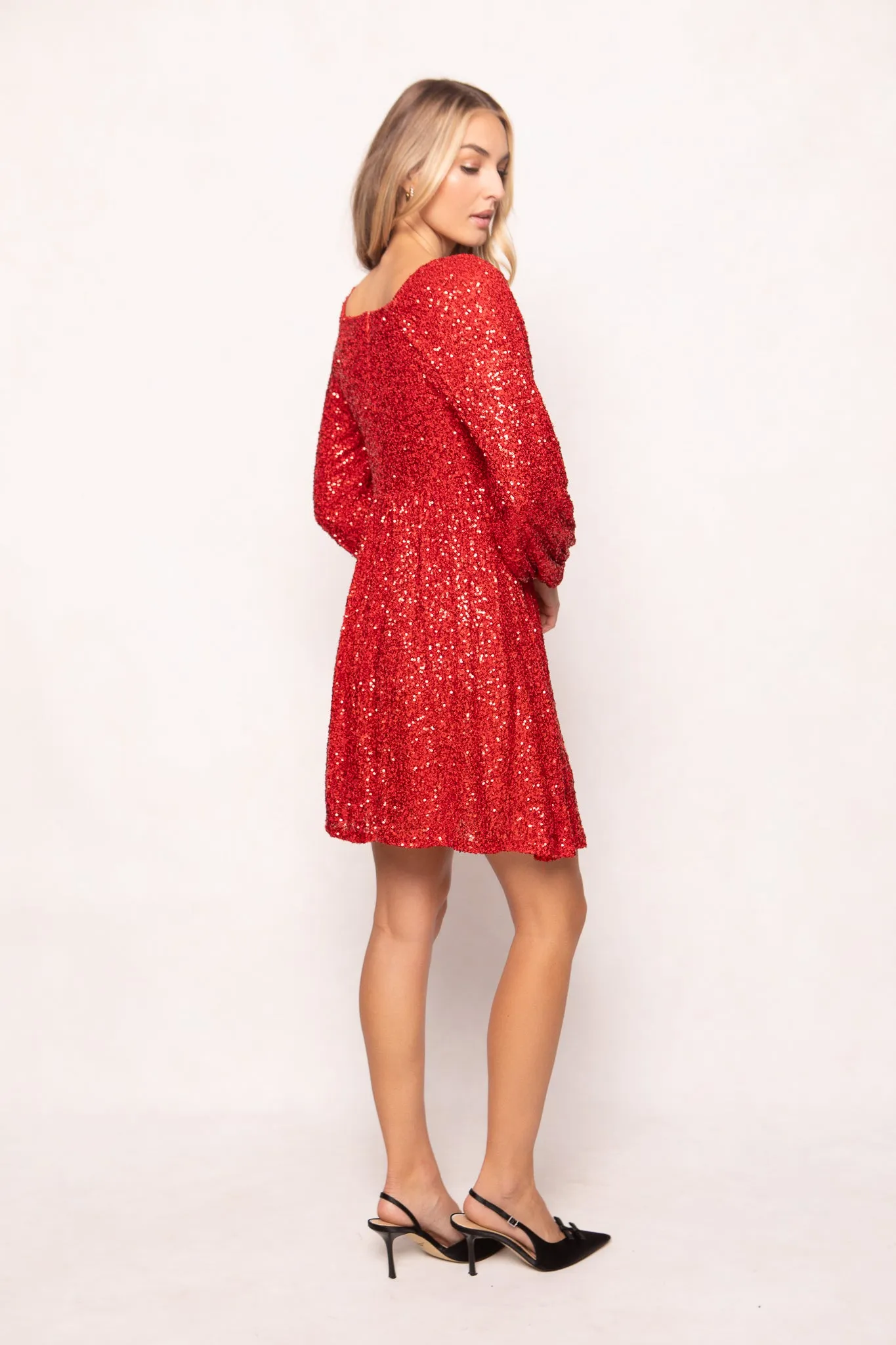 Jewel Dress in Red Sequin sold by Ivy City Co product image thumbnail 4