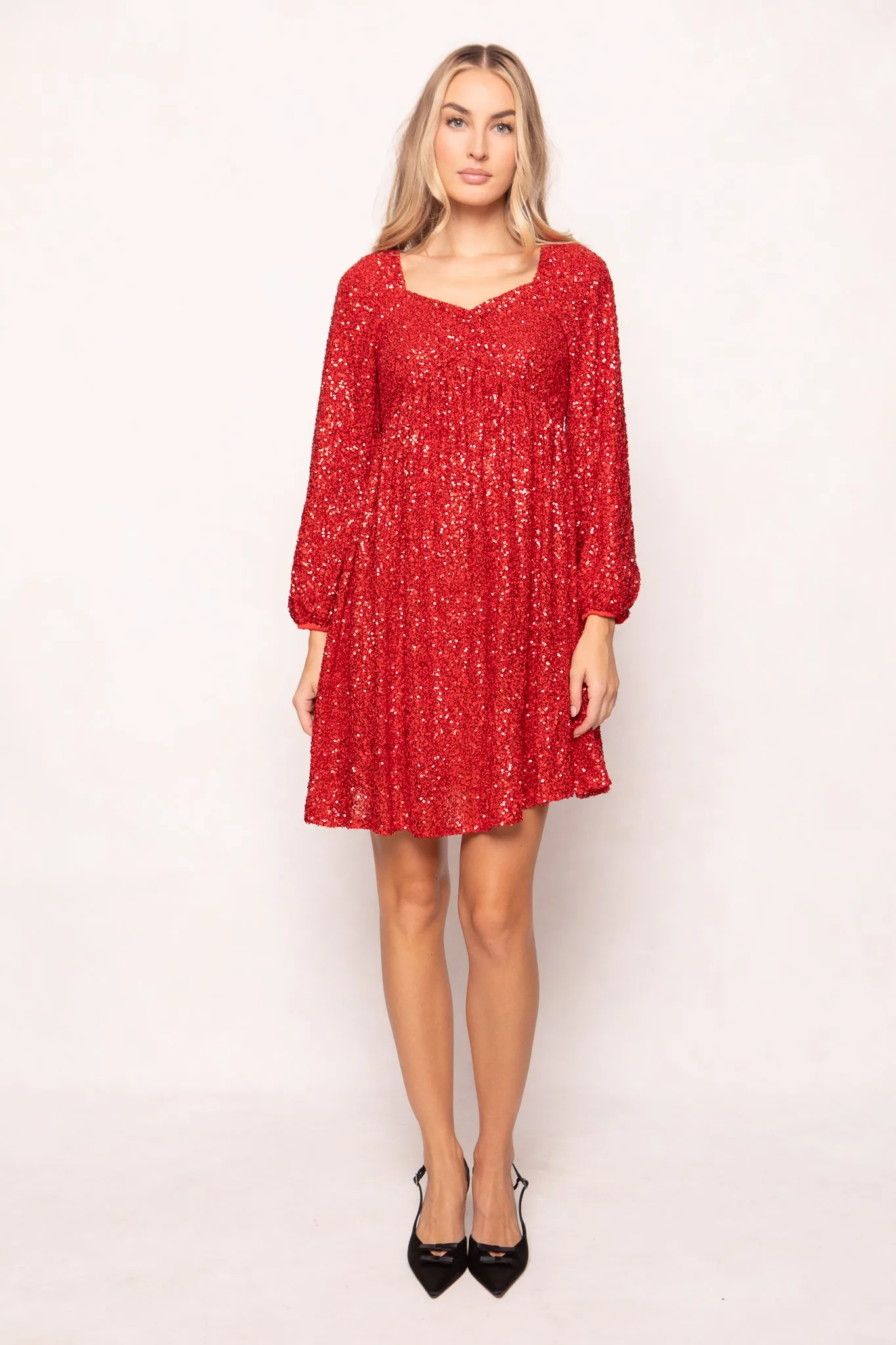 Jewel Dress in Red Sequin sold by Ivy City Co