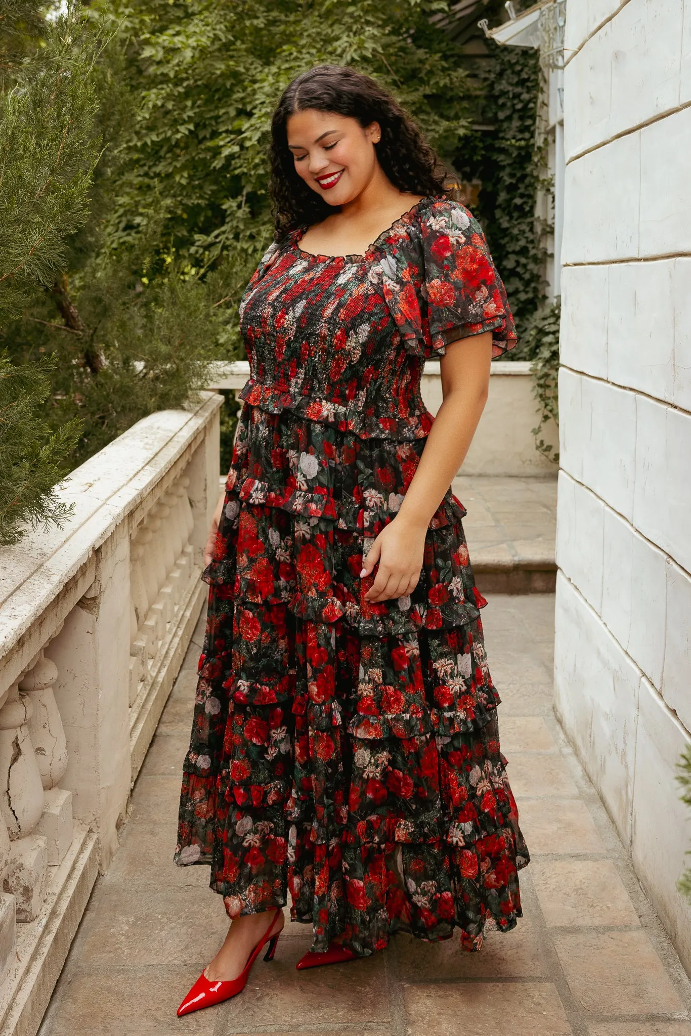 Winnie Dress in Midnight Roses sold by Ivy City Co product image thumbnail 4