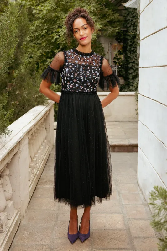 Louisa Dress in Black sold by Ivy City Co