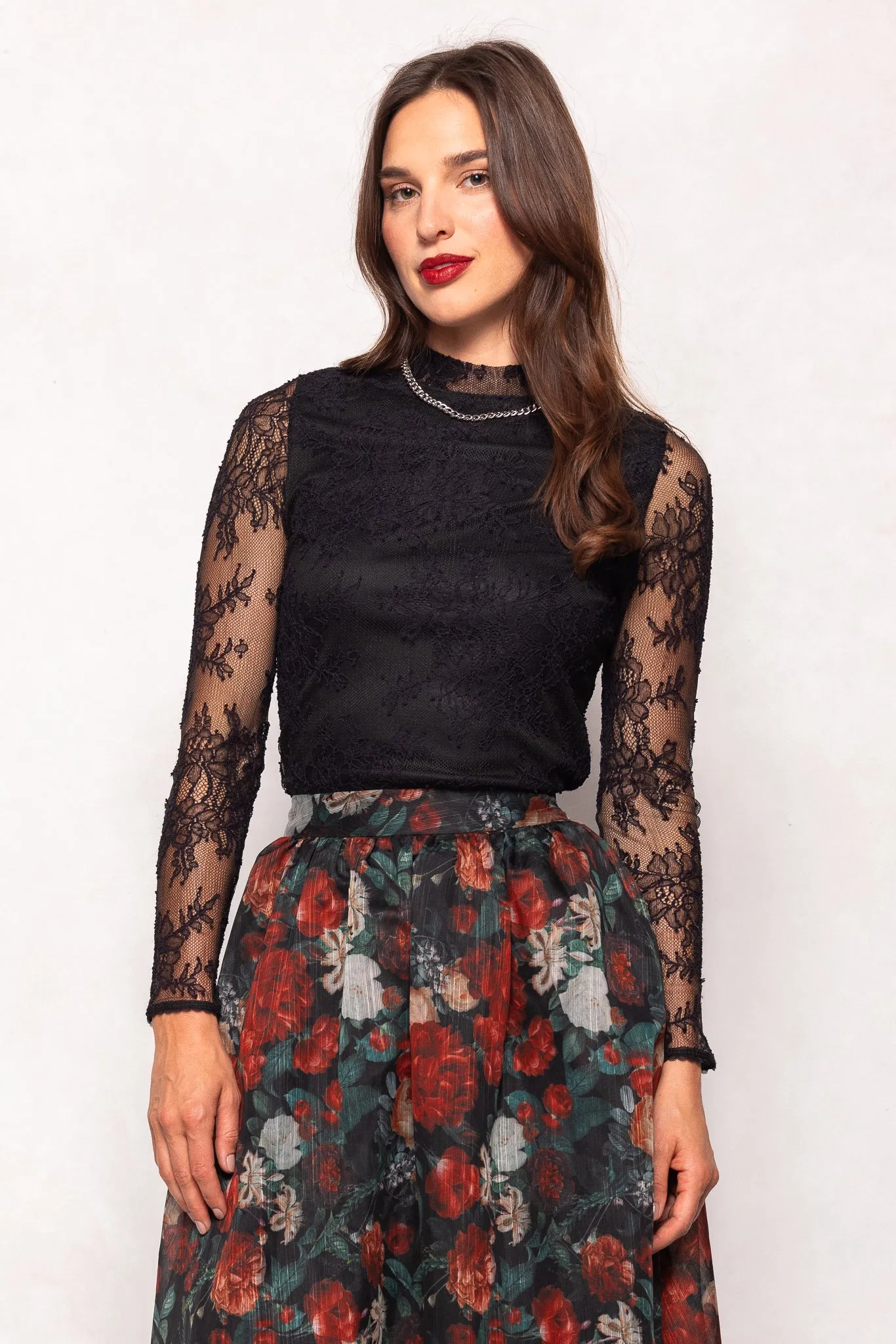 Ashlyn Top in Black Lace sold by Ivy City Co product image thumbnail 2