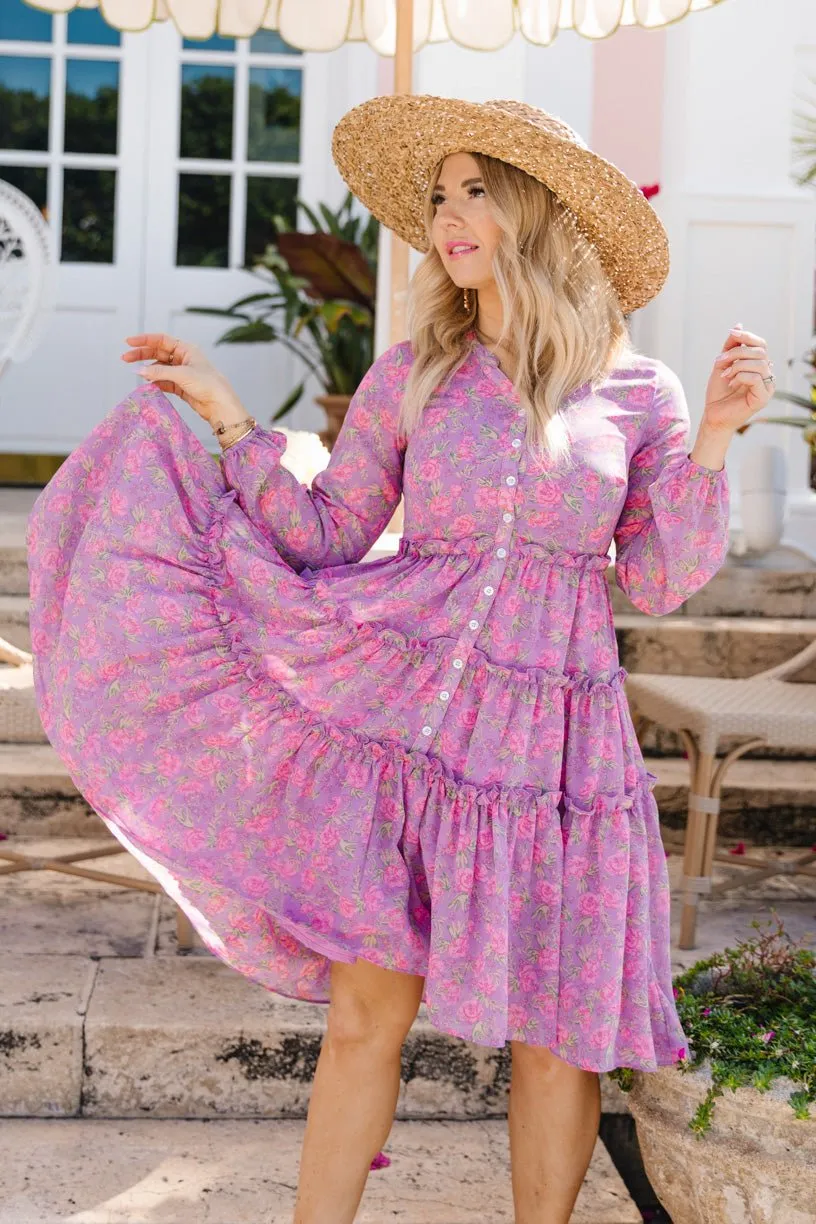 Lydia Dress in Pink Floral - FINAL SALE sold by Ivy City Co