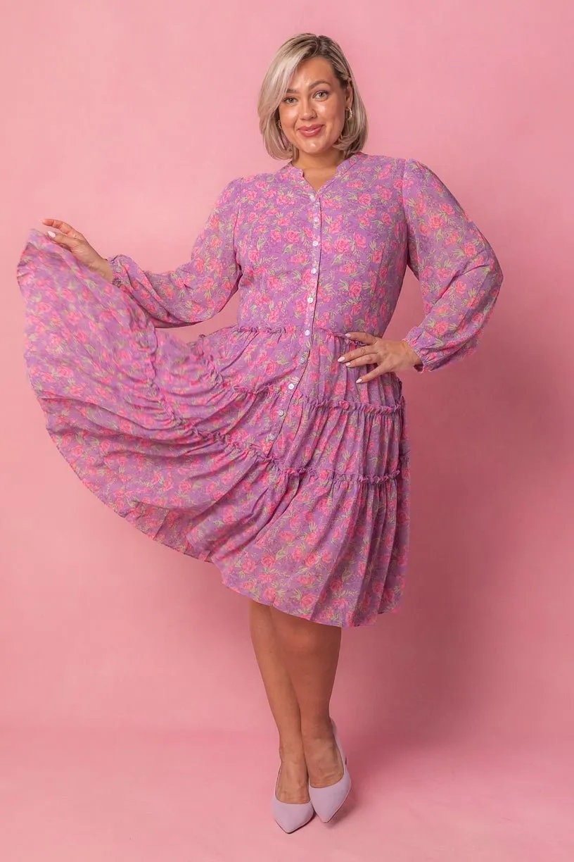 Lydia Dress in Pink Floral - FINAL SALE sold by Ivy City Co product image thumbnail 4