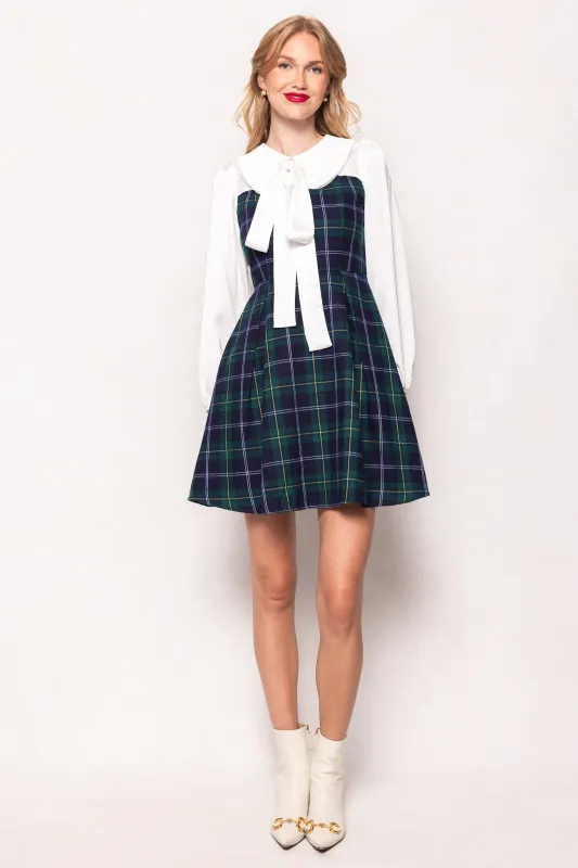 Tawny Dress in Nocturne Plaid made by Ivy City Co