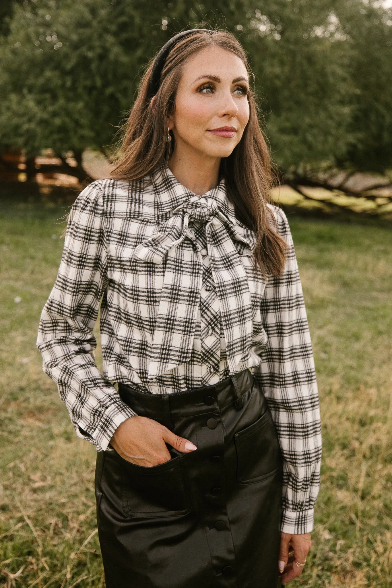 Genevieve Blouse in Plaid - FINAL SALE sold by Ivy City Co