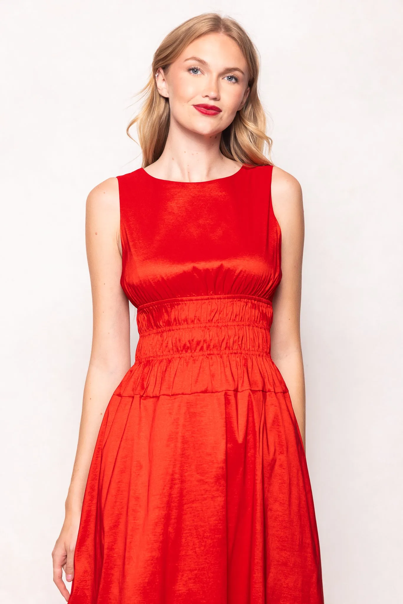 Carly Dress in Red Taffeta sold by Ivy City Co product image thumbnail 2