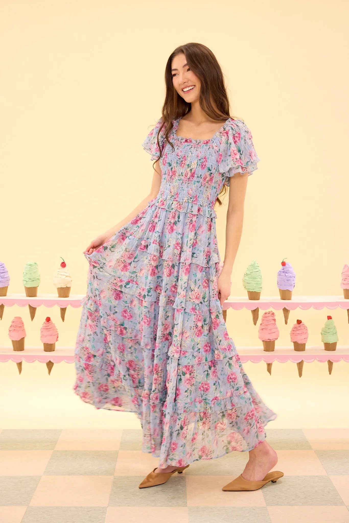 Winnie Dress in Peony Blossoms sold by Ivy City Co product image thumbnail 3