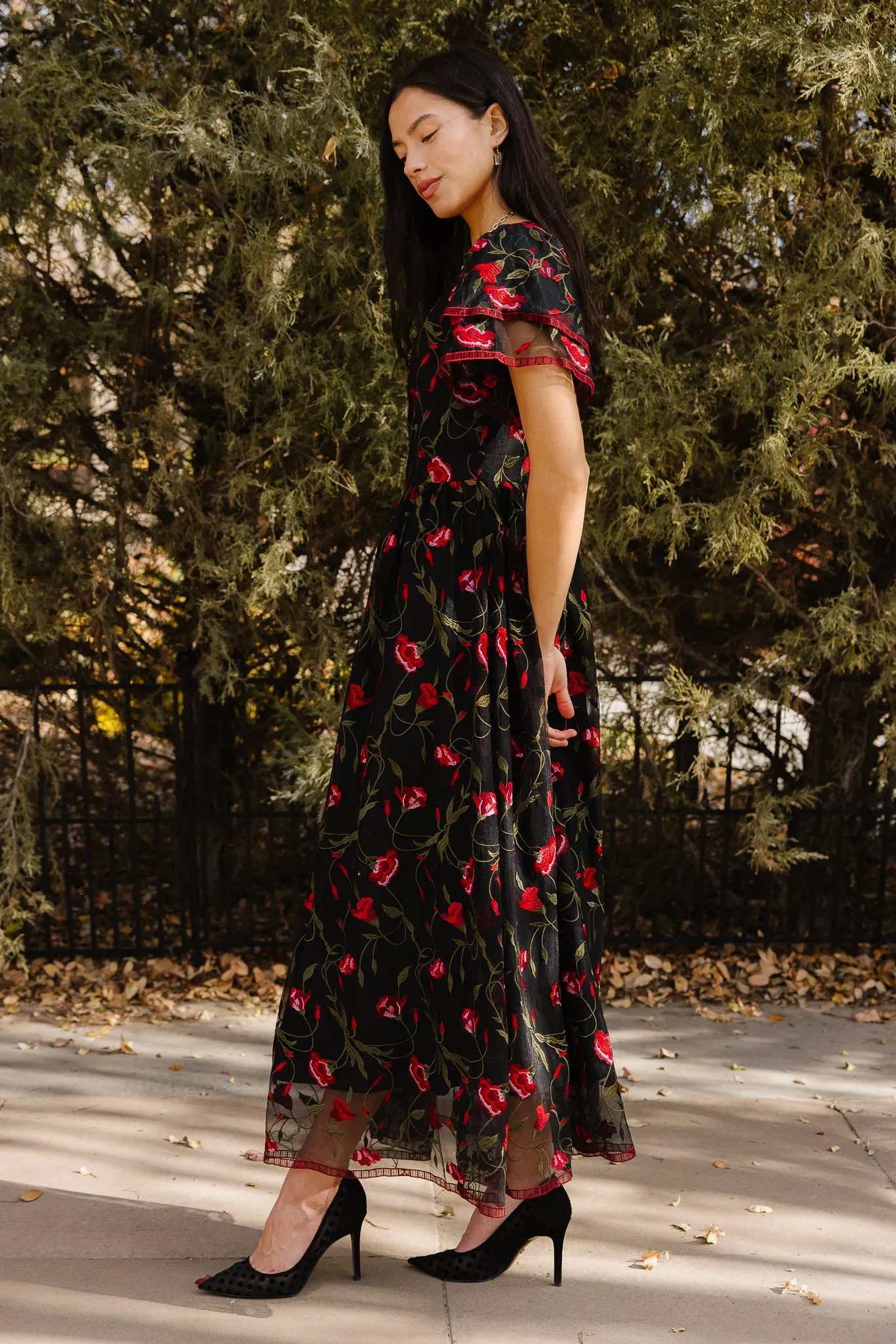 Flora Dress in Romantic Roses sold by Ivy City Co product image thumbnail 5