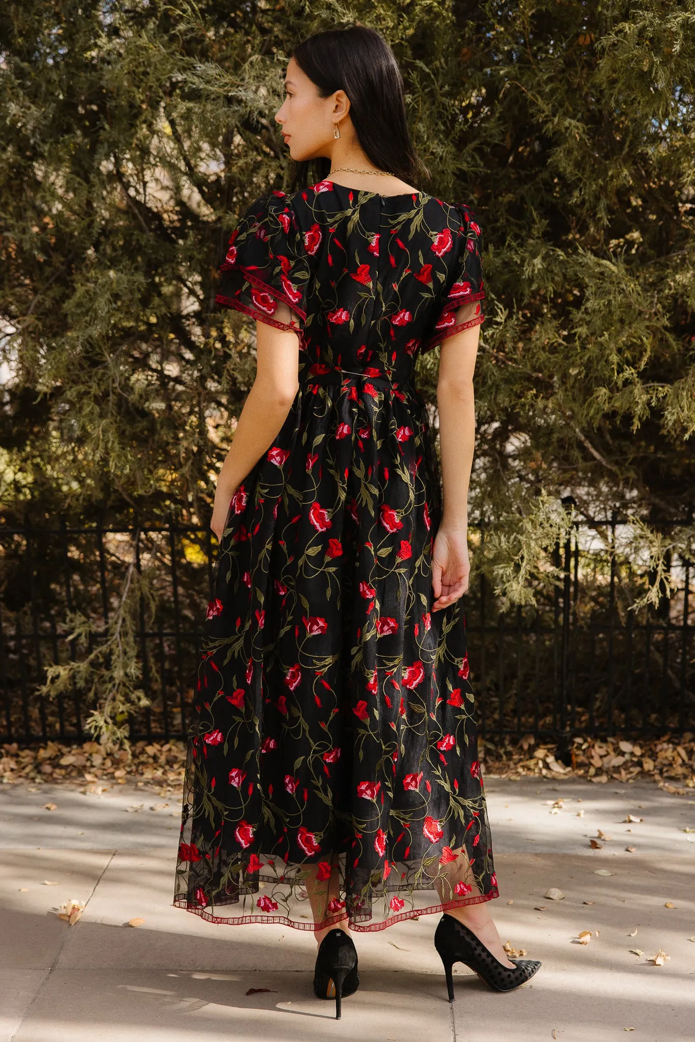 Flora Dress in Romantic Roses sold by Ivy City Co product image thumbnail 3
