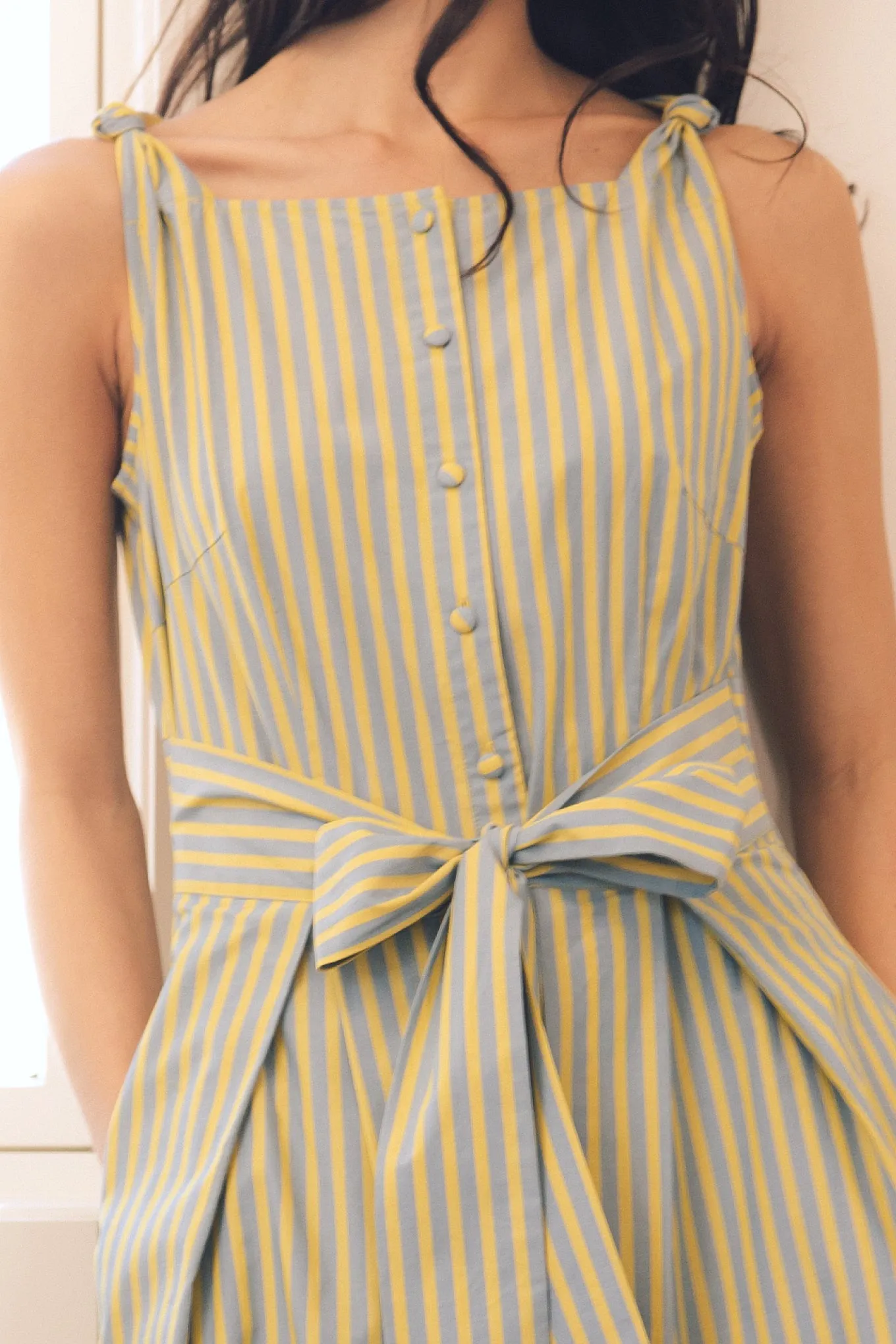 Glen Dress in Green Stripe sold by Ivy City Co product image thumbnail 4