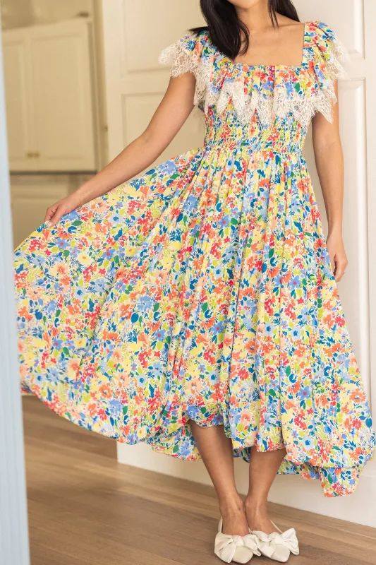 Ada Dress in Vibrant Yarrow Print made by Ivy City Co
