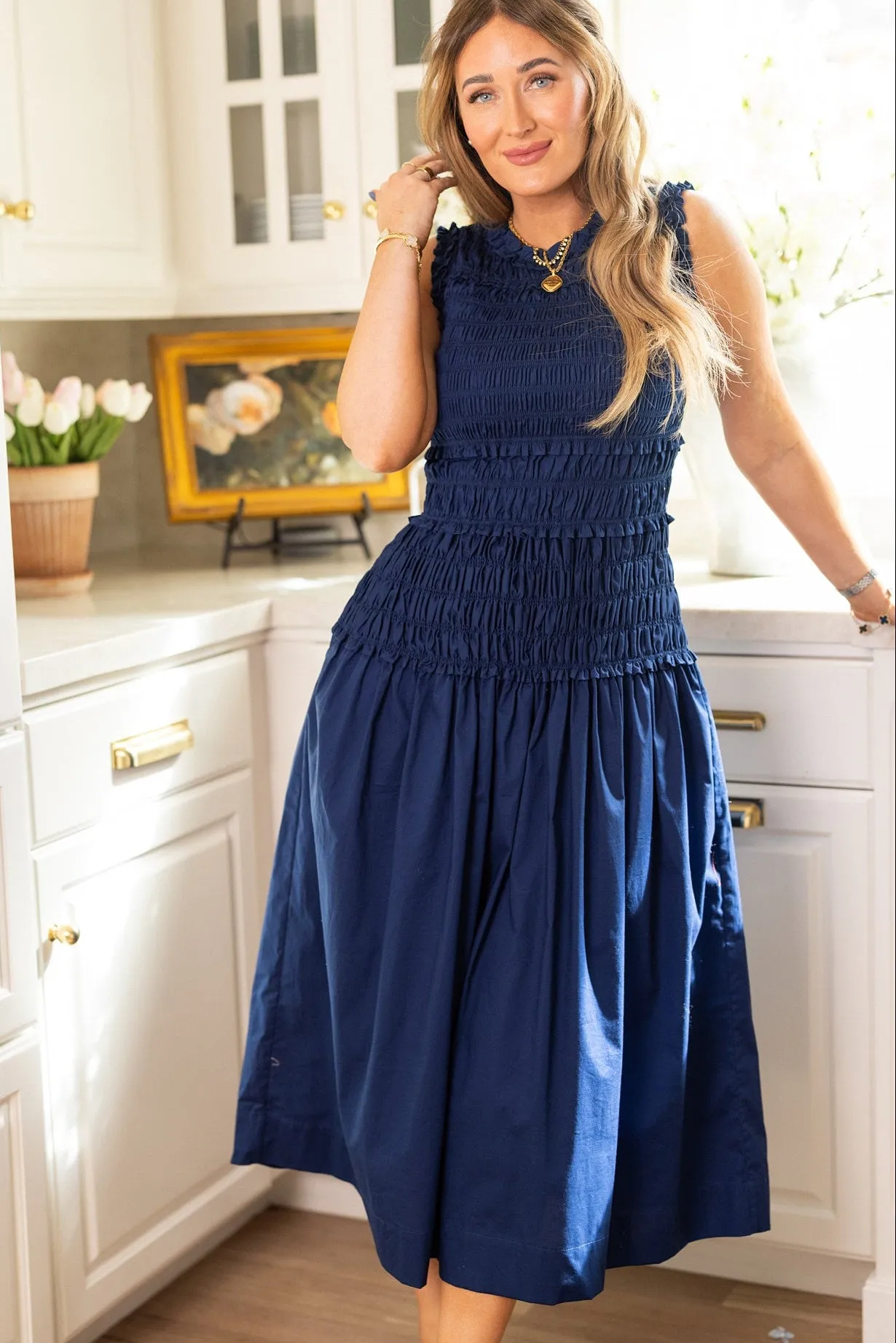 Simone Dress in Navy sold by Ivy City Co