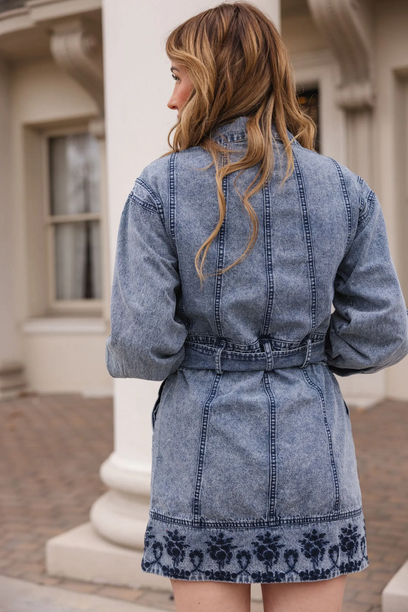 Elodie Dress in Light Wash Denim sold by Ivy City Co product image thumbnail 3