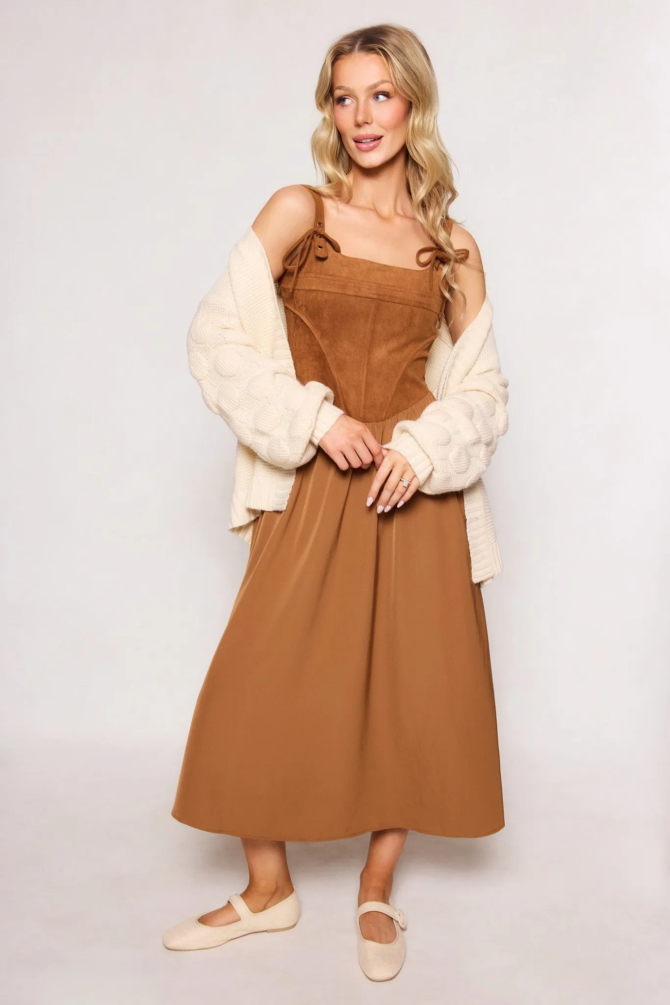 Roma Dress in Tan sold by Ivy City Co product image thumbnail 2