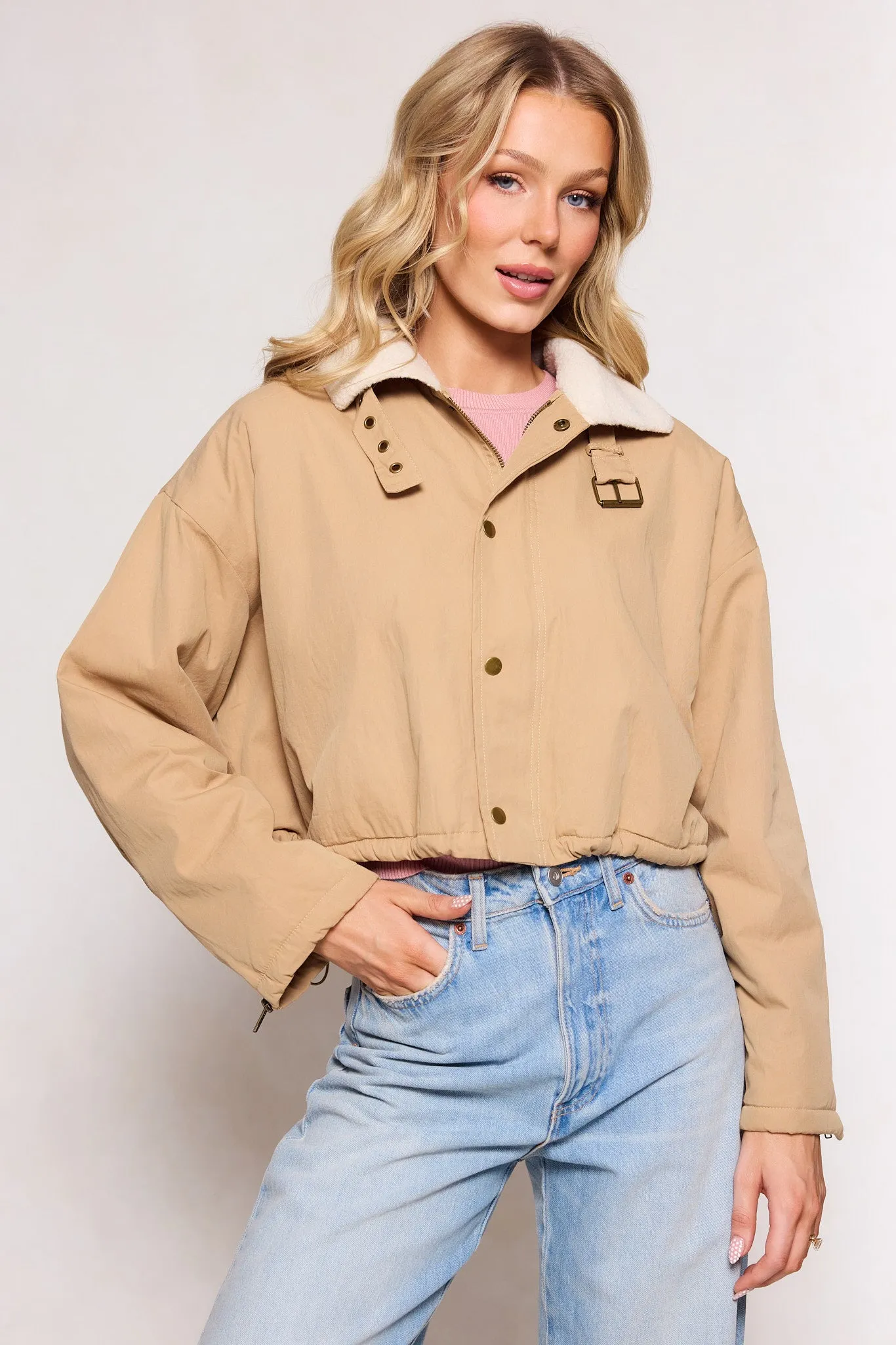 Marleigh Jacket in Tan sold by Ivy City Co