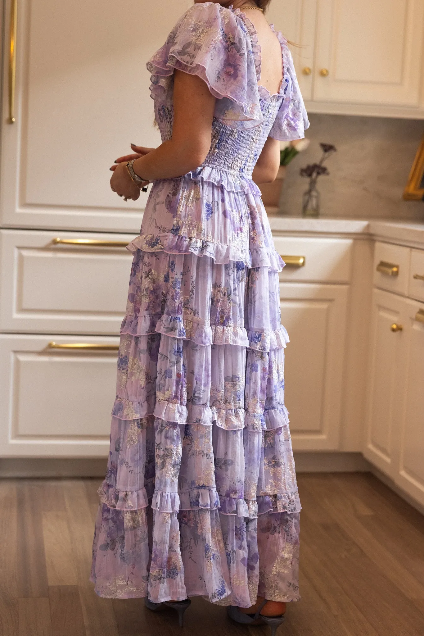 Winnie Dress in Lavender Aquarelle Fleur sold by Ivy City Co product image thumbnail 3