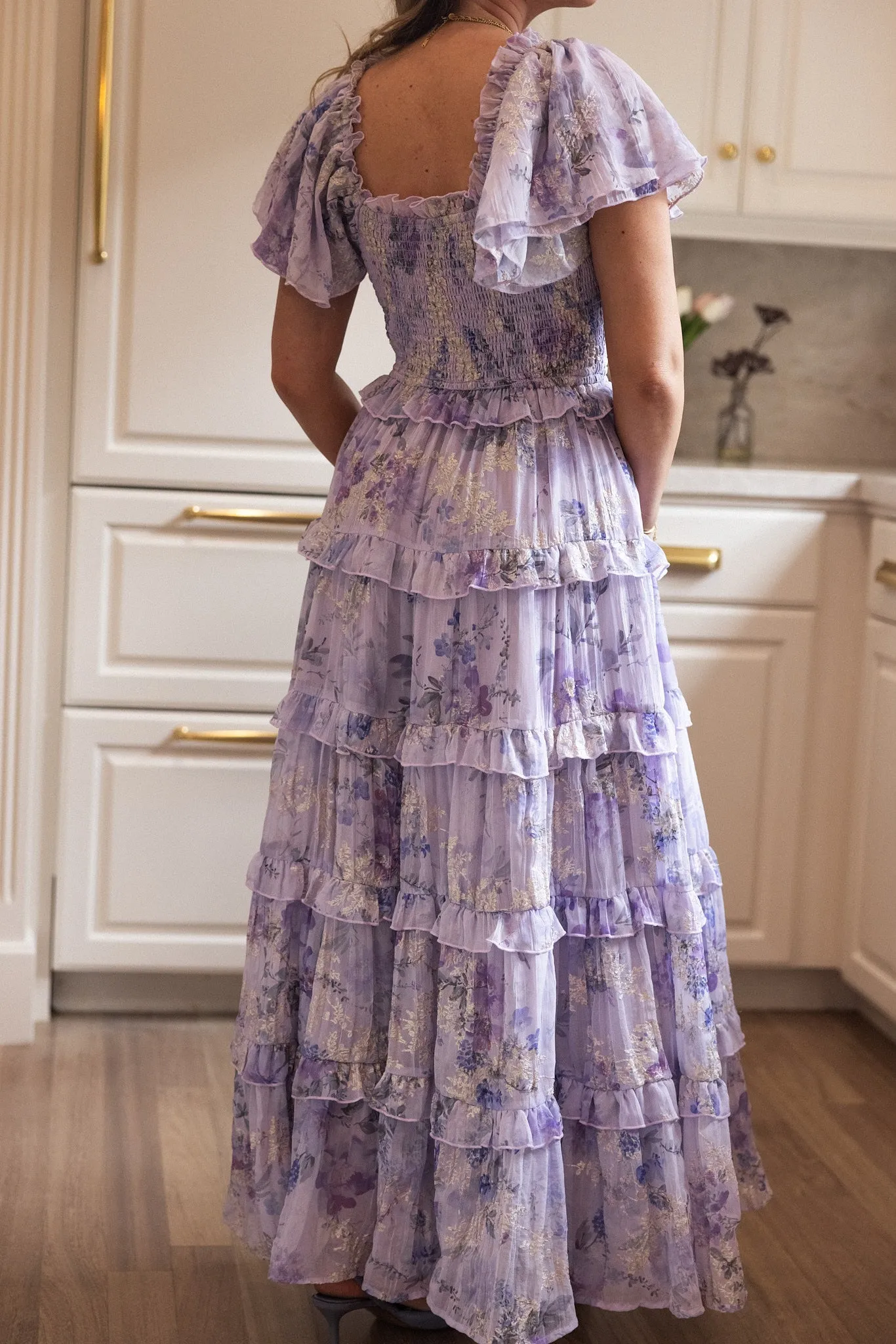 Winnie Dress in Lavender Aquarelle Fleur sold by Ivy City Co product image thumbnail 4